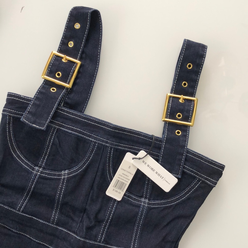 WeWoreWhat corset denim Overall - Picture 8 of 11